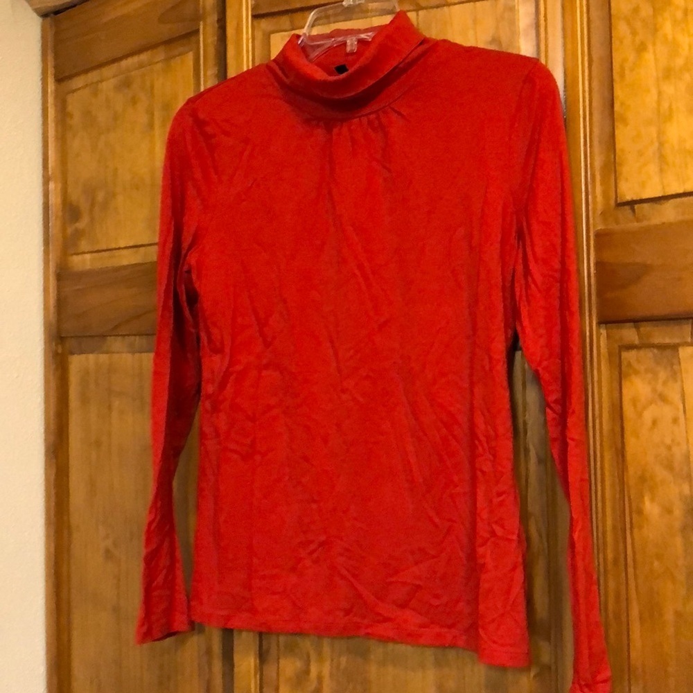 Talbots Tomato Red Turtleneck Small
